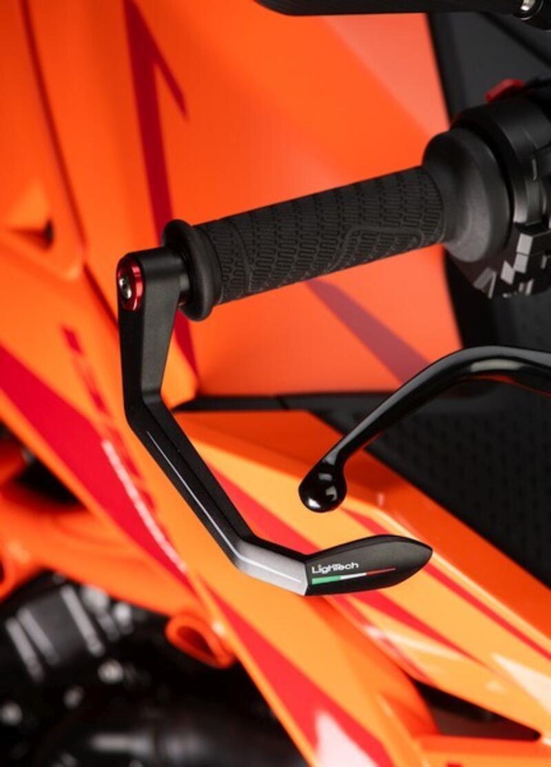 Protezione Leva Freno  in GC-Tech- Interasse 132 Mm Rosso